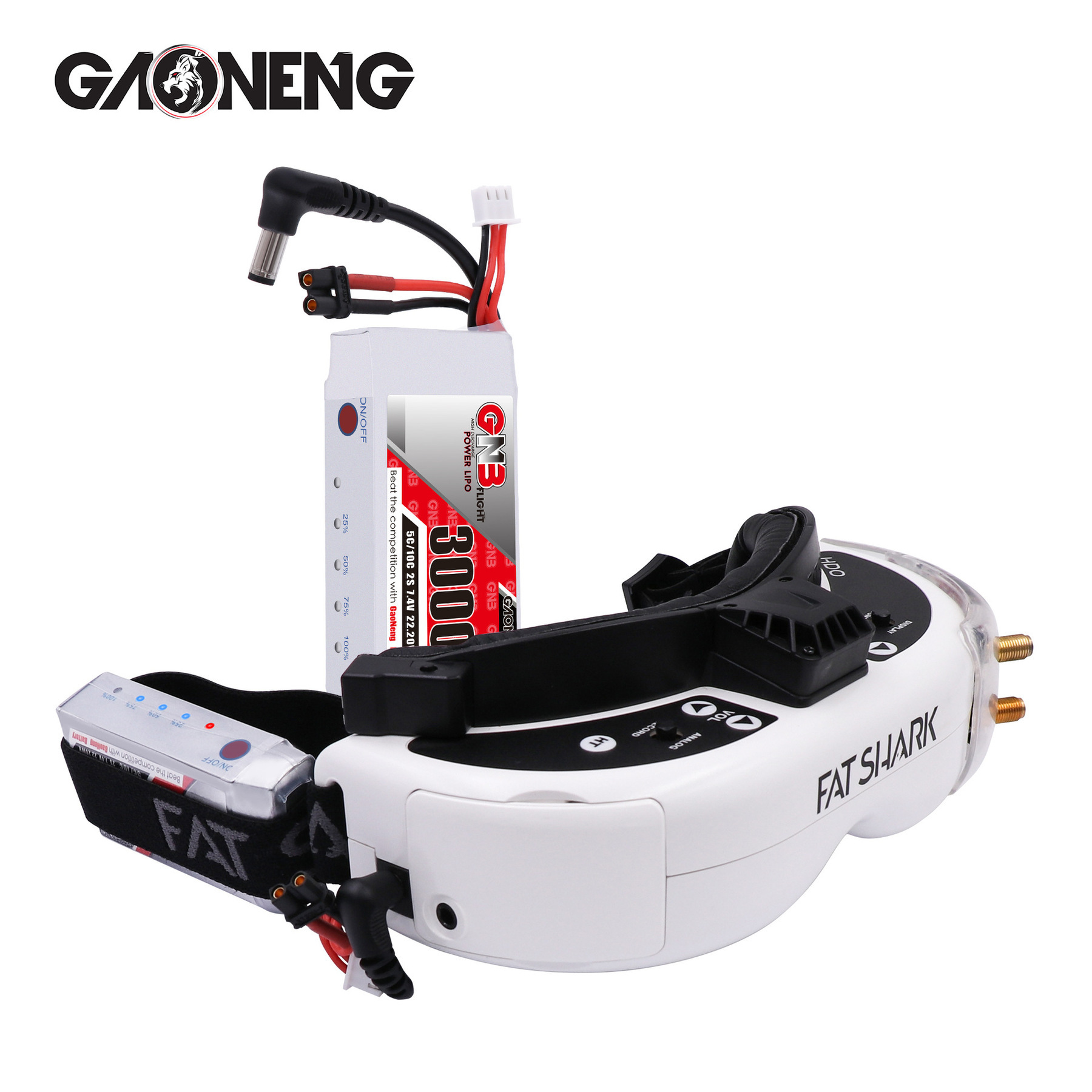 GNB 2S 7.4V 3000mAh 5C/10C Lip - Skyzone Sky04X Pro Oled Fpv Goggles recension och pris